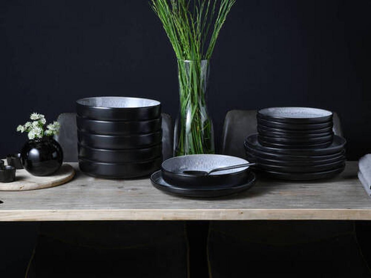 Tafelservice Nordic Fjord Hellgrau, 18-teilig - Hellgrau, Trend, Keramik - Creatable