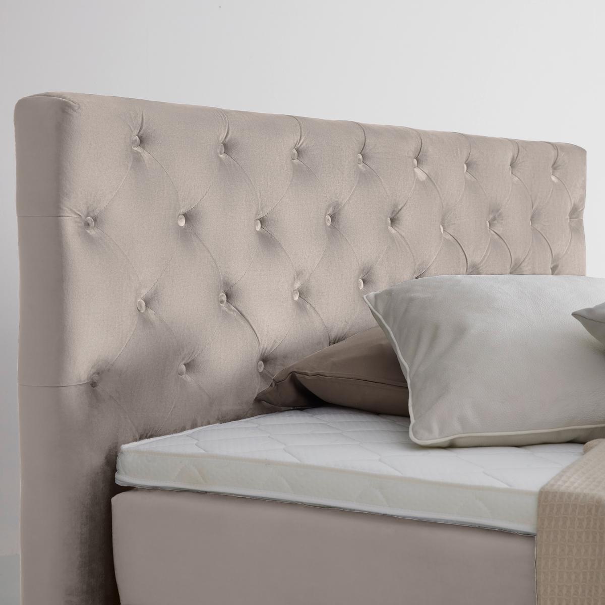 Boxspringbett Chester Beige ca. 180x200cm - Beige/Schwarz, Holzwerkstoff/Kunststoff (180/200cm) - Based