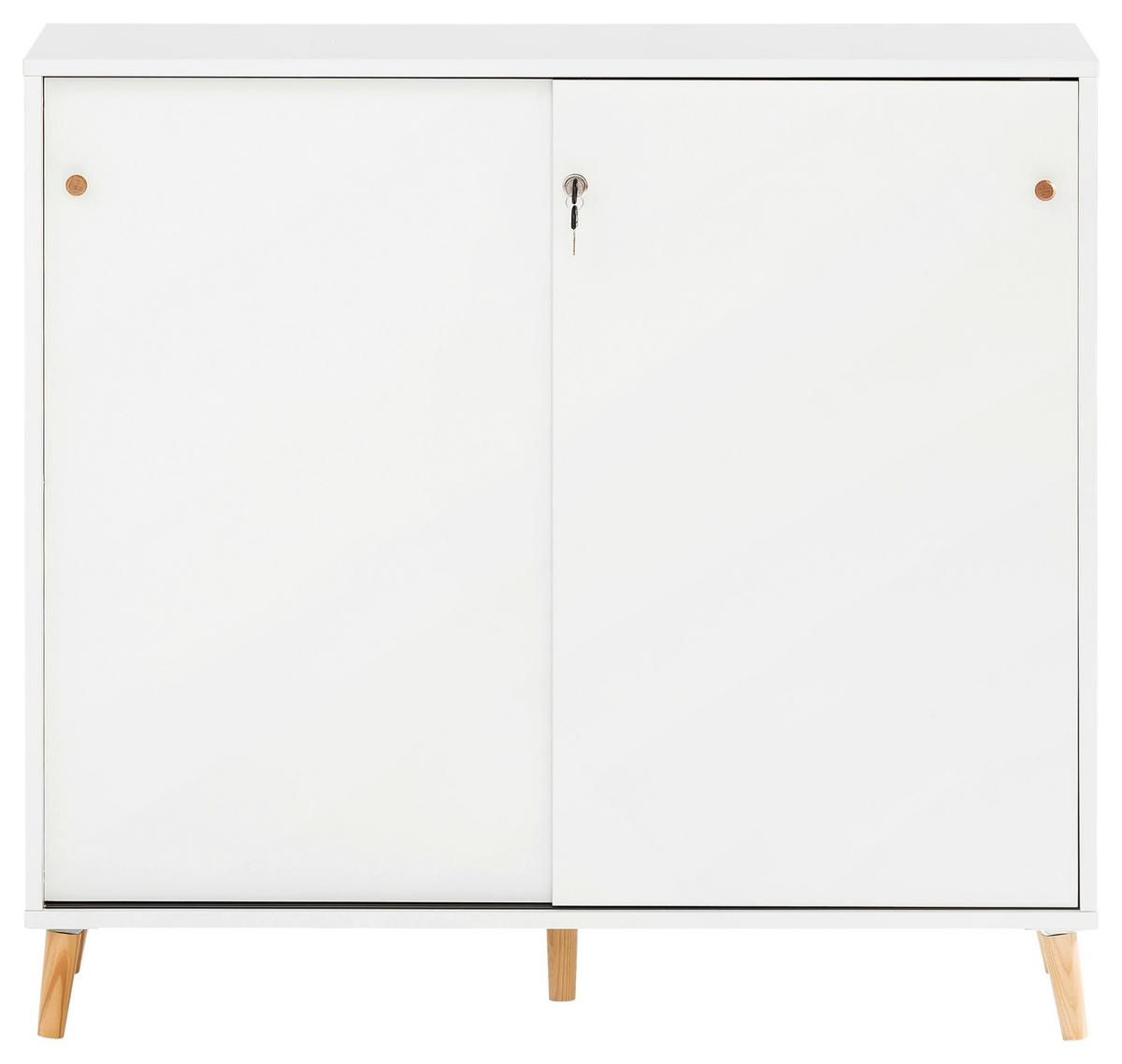 Aktenschrank 500 Weiß ca. 100,1x92,6x41cm - Weiß, MODERN, Holzwerkstoff (100,1/92,6/41cm) - MID.YOU