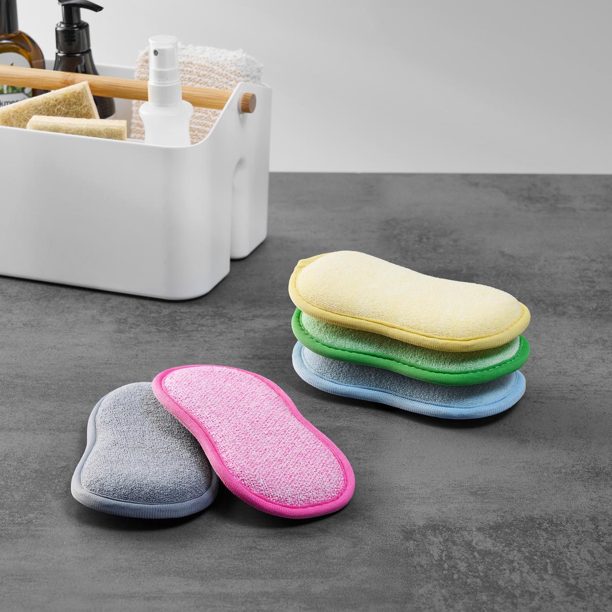 Schwamm Andre Multicolor, 5-teilig - Blau/Pink, KONVENTIONELL, Textil - Mömax