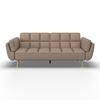BÄDDSOFFA CORA - brun/naturfärgad, Modern, trä/textil (214/92/81cm) - Bessagi Home
