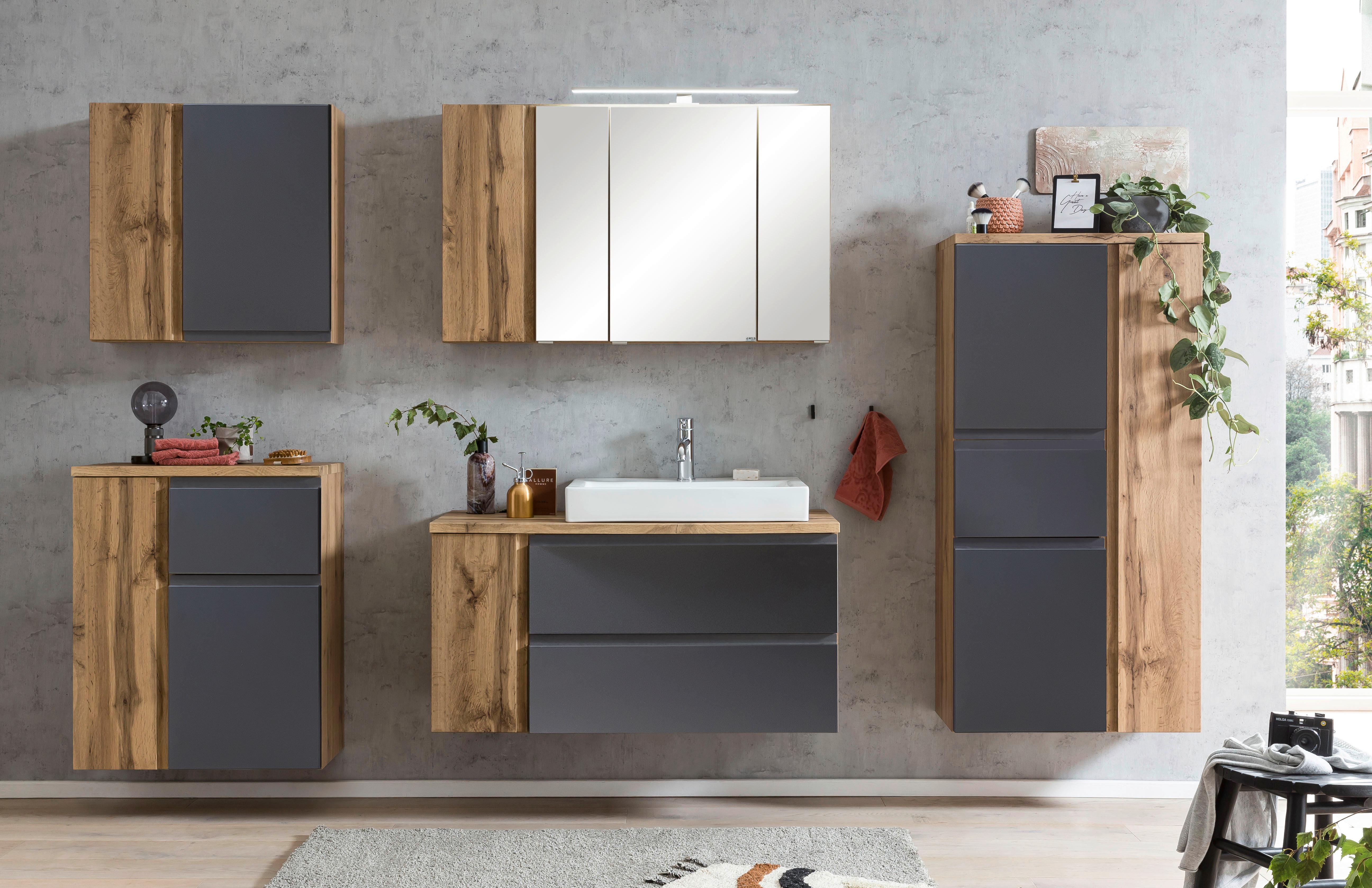 Hängeschrank Varese ca. 65x64 cm Grau/Eiche - Eiche Wotan/Grau, MODERN, Holzwerkstoff (65/64/20cm) - Held