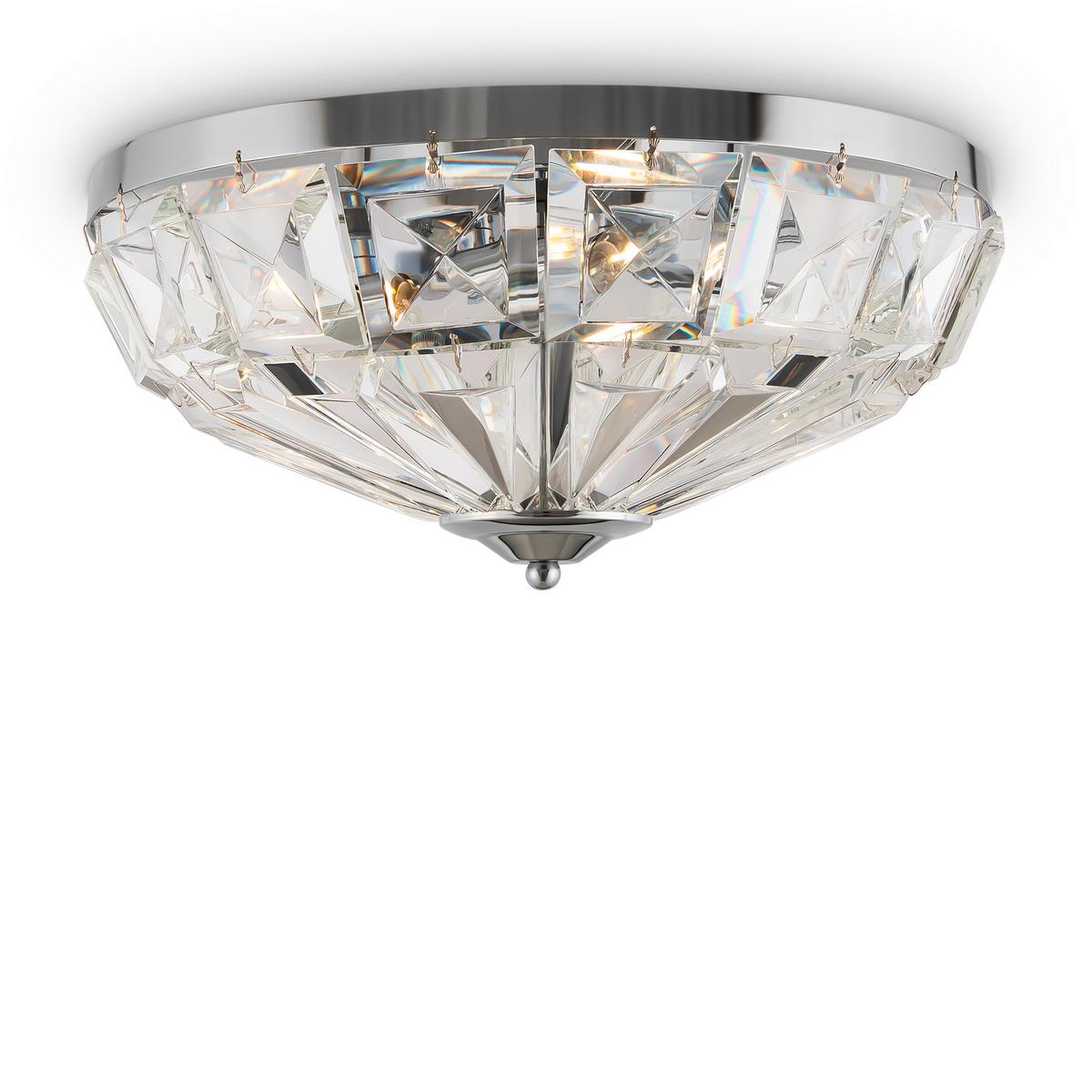 Deckenleuchte Facet Chromfarben max. 60 Watt - Chromfarben, Trend, Glas/Metall (39.6/19,2/39.6cm) - MAYTONI