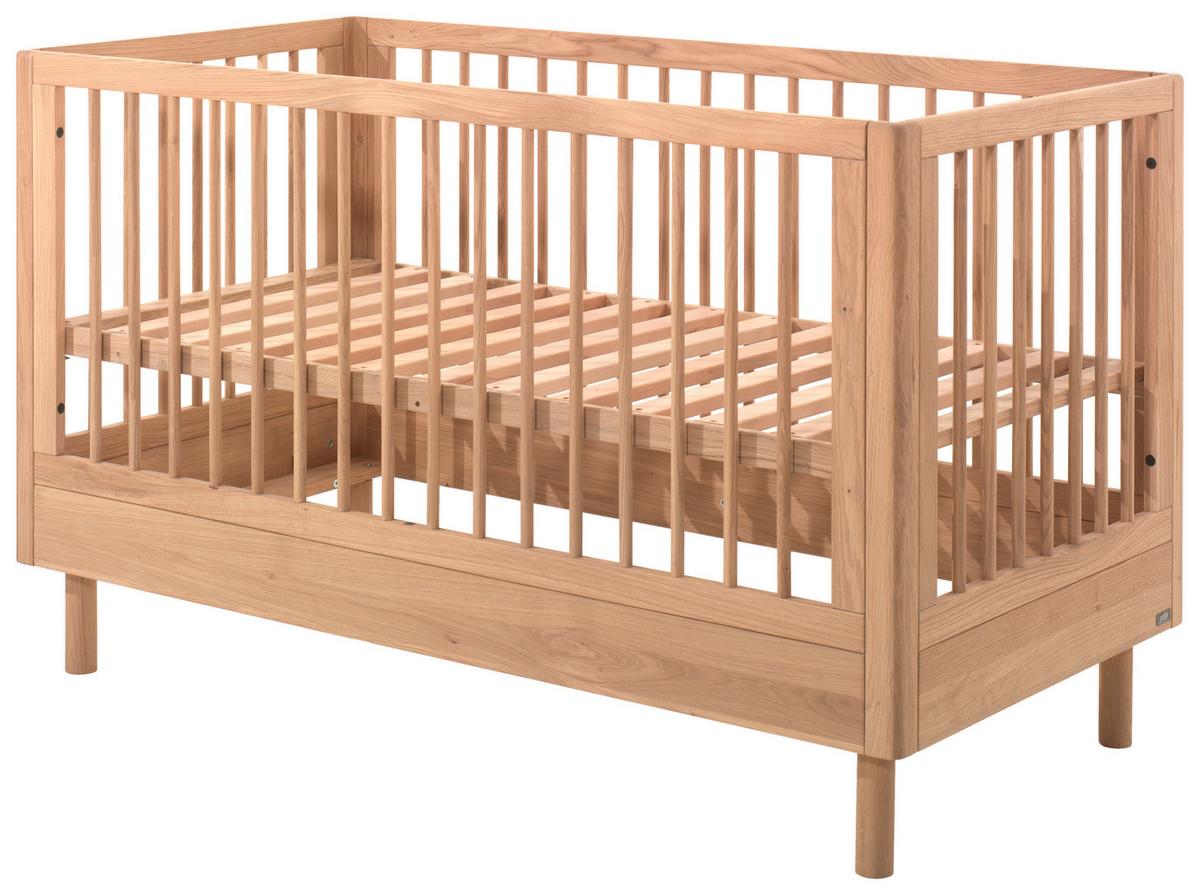 Gitterbett FORREST Naturfarben ca. 70x140 cm Echtholz Eiche - Naturfarben, MODERN, Holz (70/140cm) - Vipack