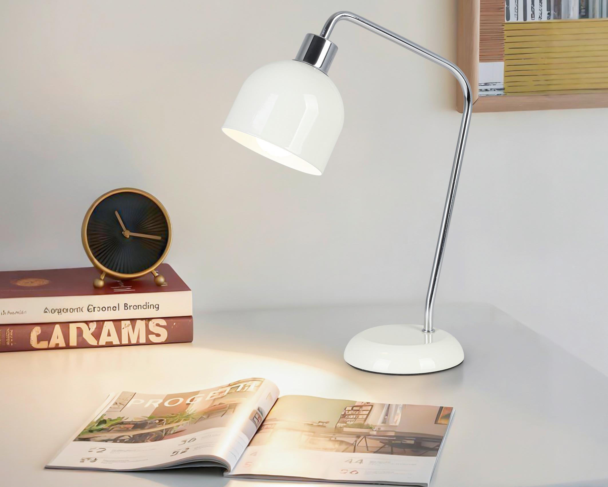 BORDSLAMPA ILKA - vit/kromfärg, Modern, metall/plast (27/12/35cm) - Mömax