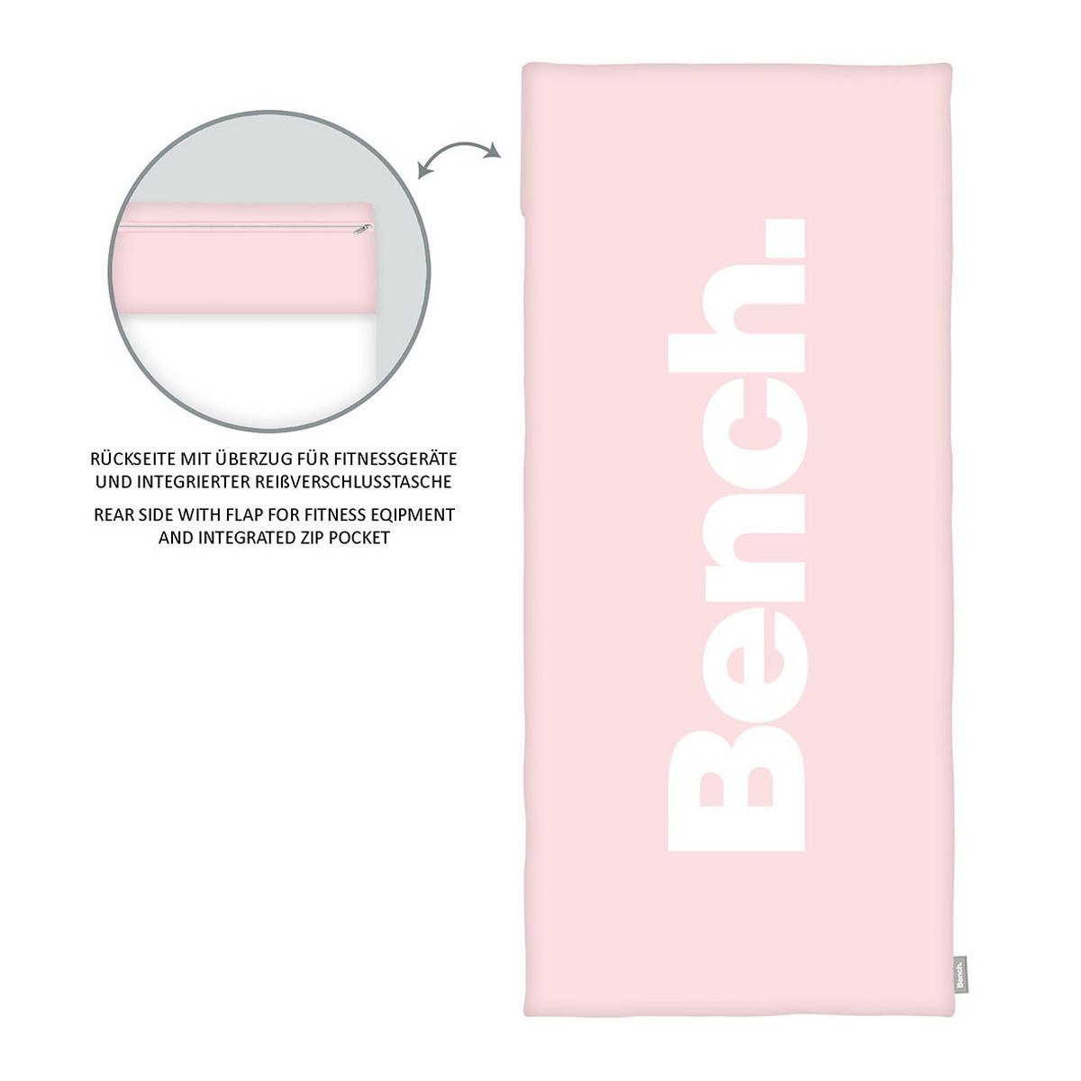 RĘCZNIK SPORTOWY FITNESS-TUCH - jasnoróżowy, Konventionell, tkanina (50/110cm) - Bench