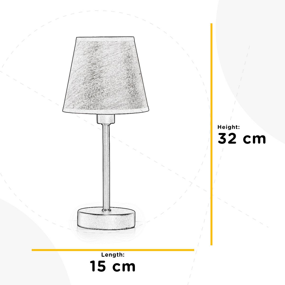 Tischleuchte Asia Schwarz/Eiche max. 6 Watt - Eichefarben/Schwarz, KONVENTIONELL, Textil/Metall (15/32cm)