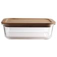 Frischhaltedose Annegret ca. 700ml - Klar/Transparent, Glas/Holz (19,7/14,6/6,6cm) - Zandiara Frischhaltedose Annegret ca. 700ml - Klar/Transparent, Glas/Holz (19,7/14,6/6,6cm) - Zandiara