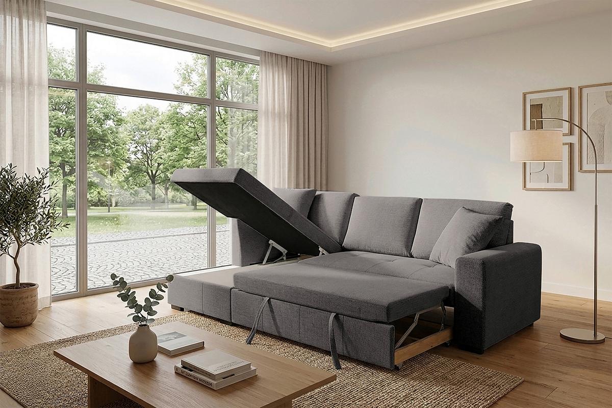 Coltar LUKAS - gri închis, Trend, textil (158/239cm)
