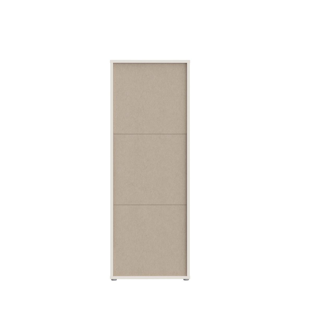 Vitrina Alice, Peščena Barva - siva/peščene barve, Moderno, umetna masa/steklo (64,8/179,1/44cm) - Carryhome