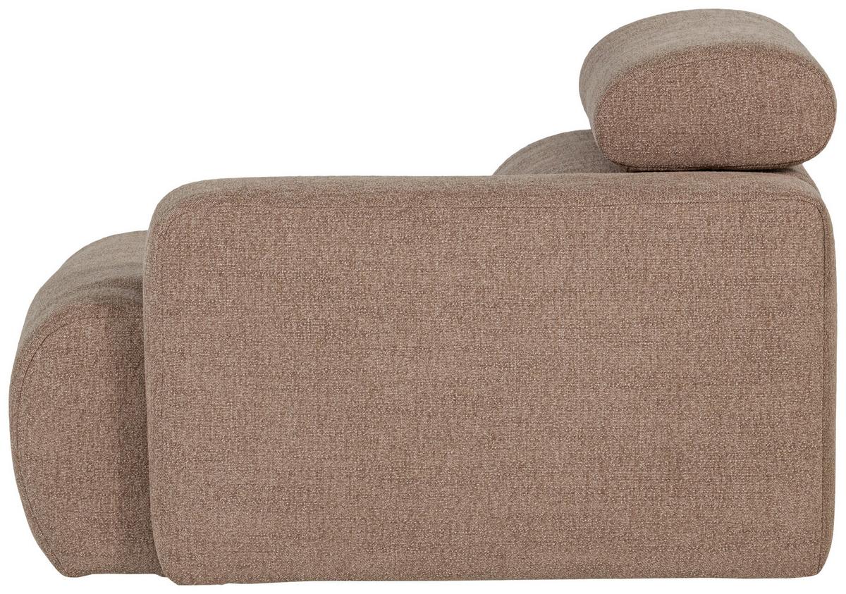 SOFAELEMENT Novi Taupe B: 113cm - Taupe, Design, Kunststoff/Textil (113/86/109cm) - Livetastic
