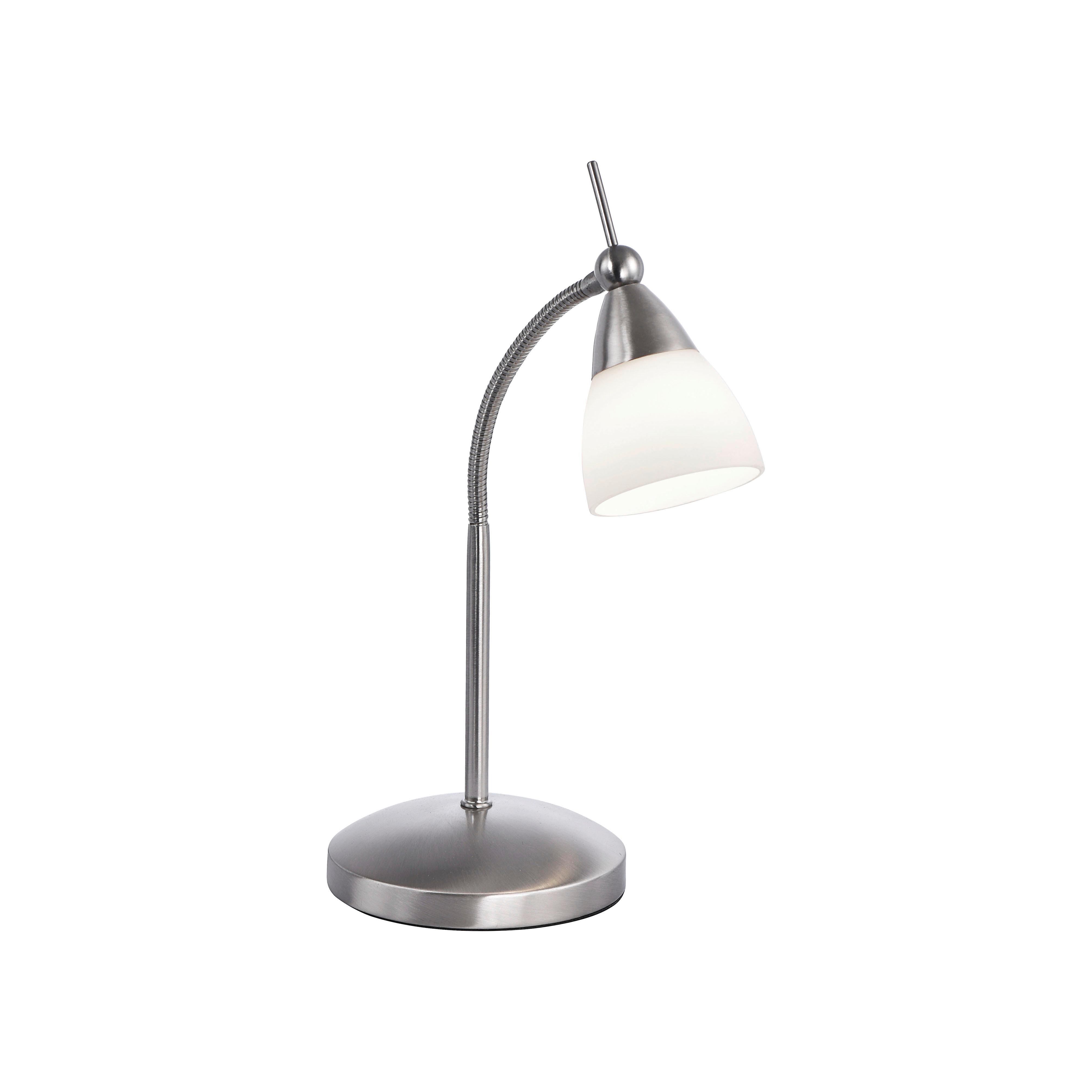 LED-Tischleuchte Pino Dimmbar max. 2,6 Watt - Edelstahlfarben, Basics, Glas/Metall (30/29.5/45cm) - Paul Neuhaus