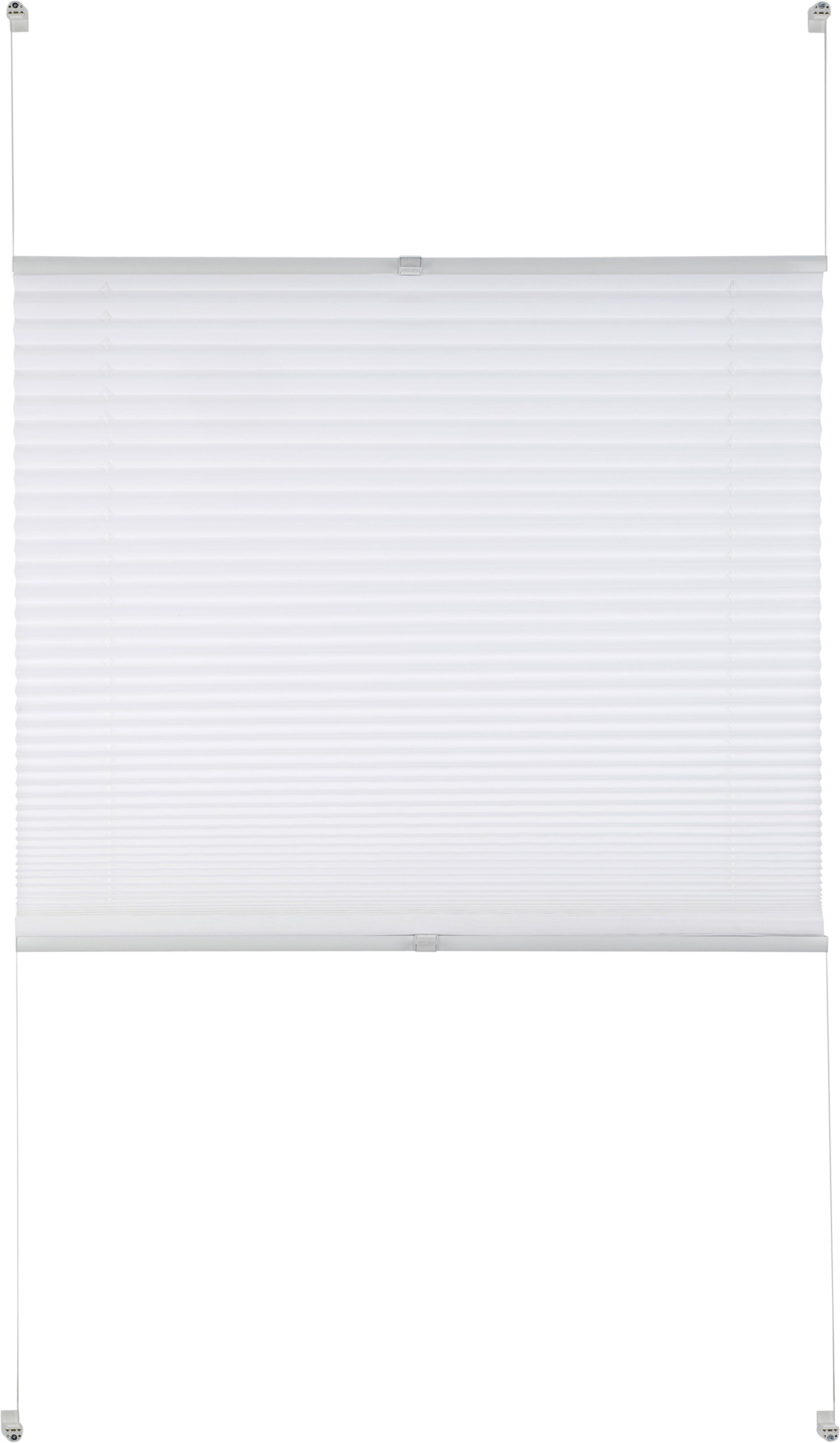 Plissee Light in Weiss ca. 50x130cm - Weiss, Textil (50/130cm) - Premium Living