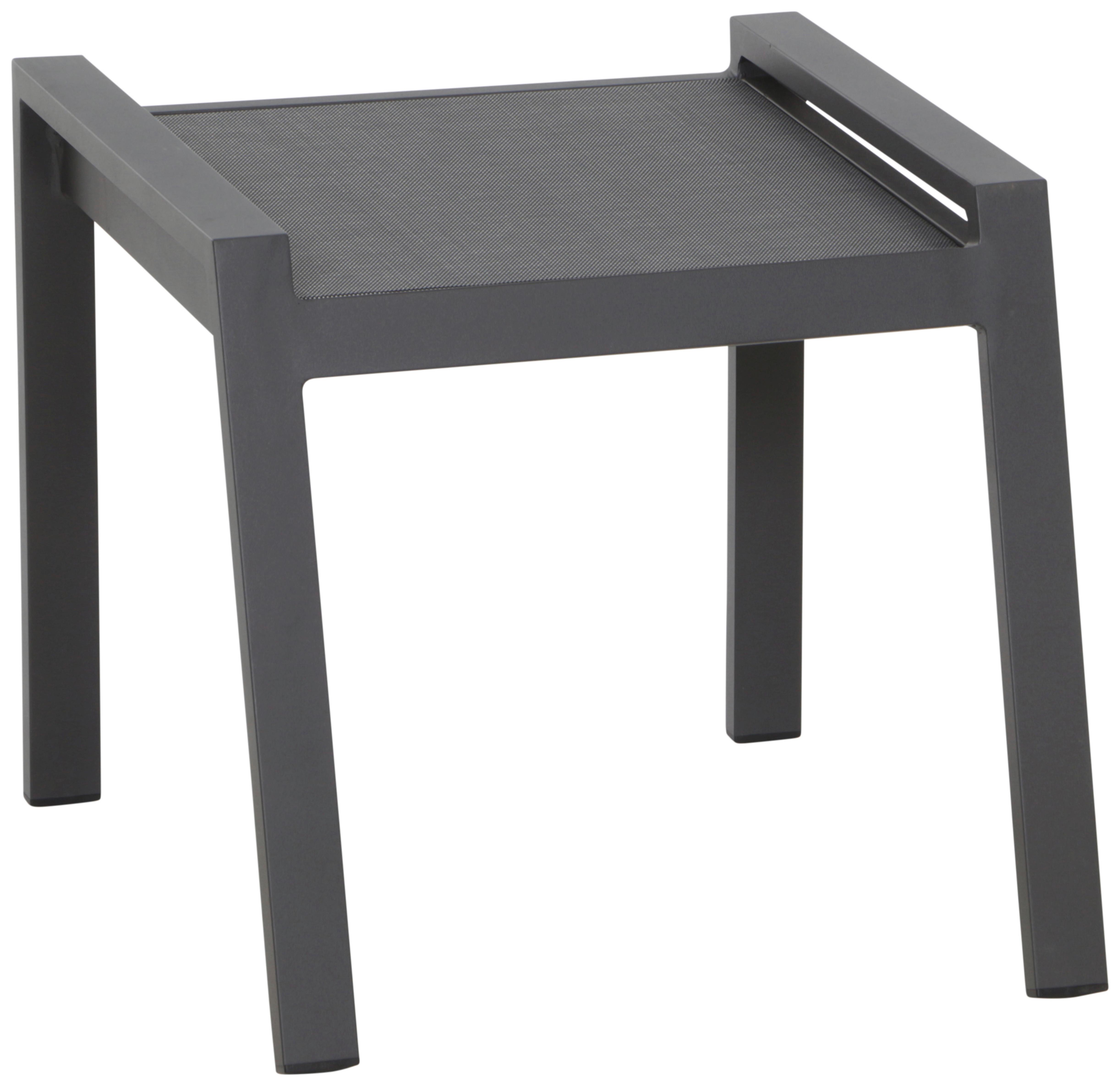 Gartenhocker Savona ca. 58x46,5x50 cm Anthrazit - Anthrazit, MODERN, Kunststoff/Metall (58/46,5/50cm) - Siena Garden