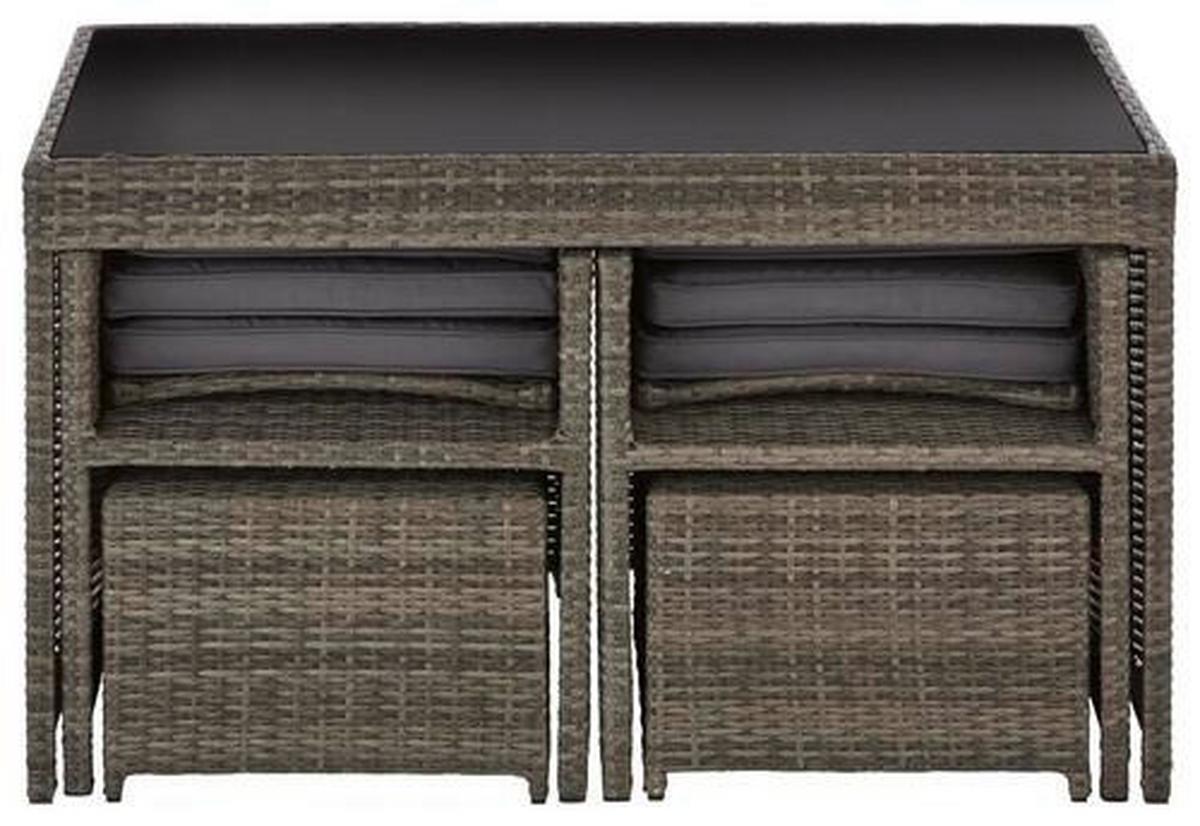Kerti Garnitúra Bilbao - fekete/antracit, Modern, műanyag/textil - Mömax