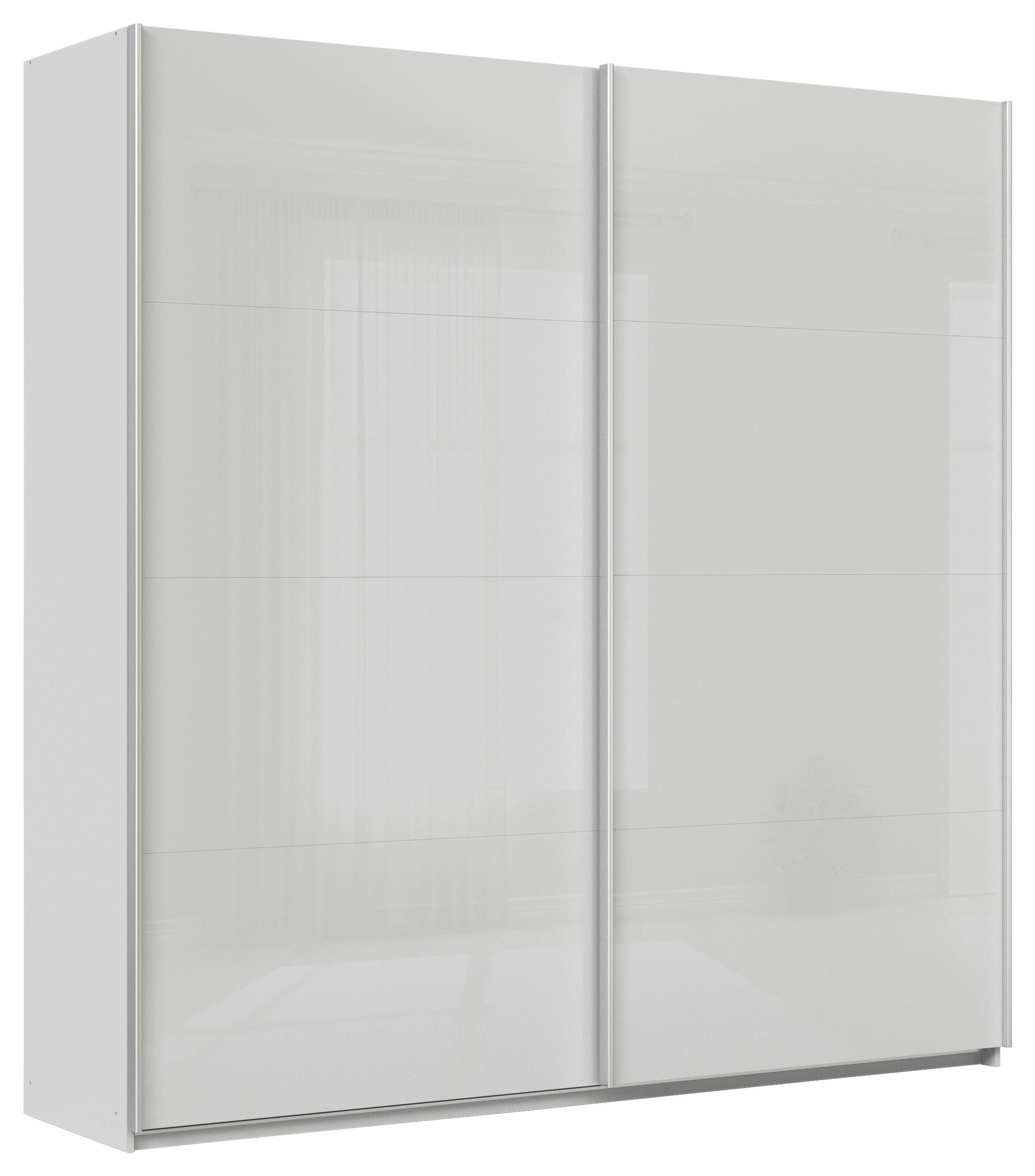 DULAP USI CULISANTE FELDKIRCH - gri deschis/gri lucios intens, Modern, sticlă/material pe bază de lemn (225/229/62cm)