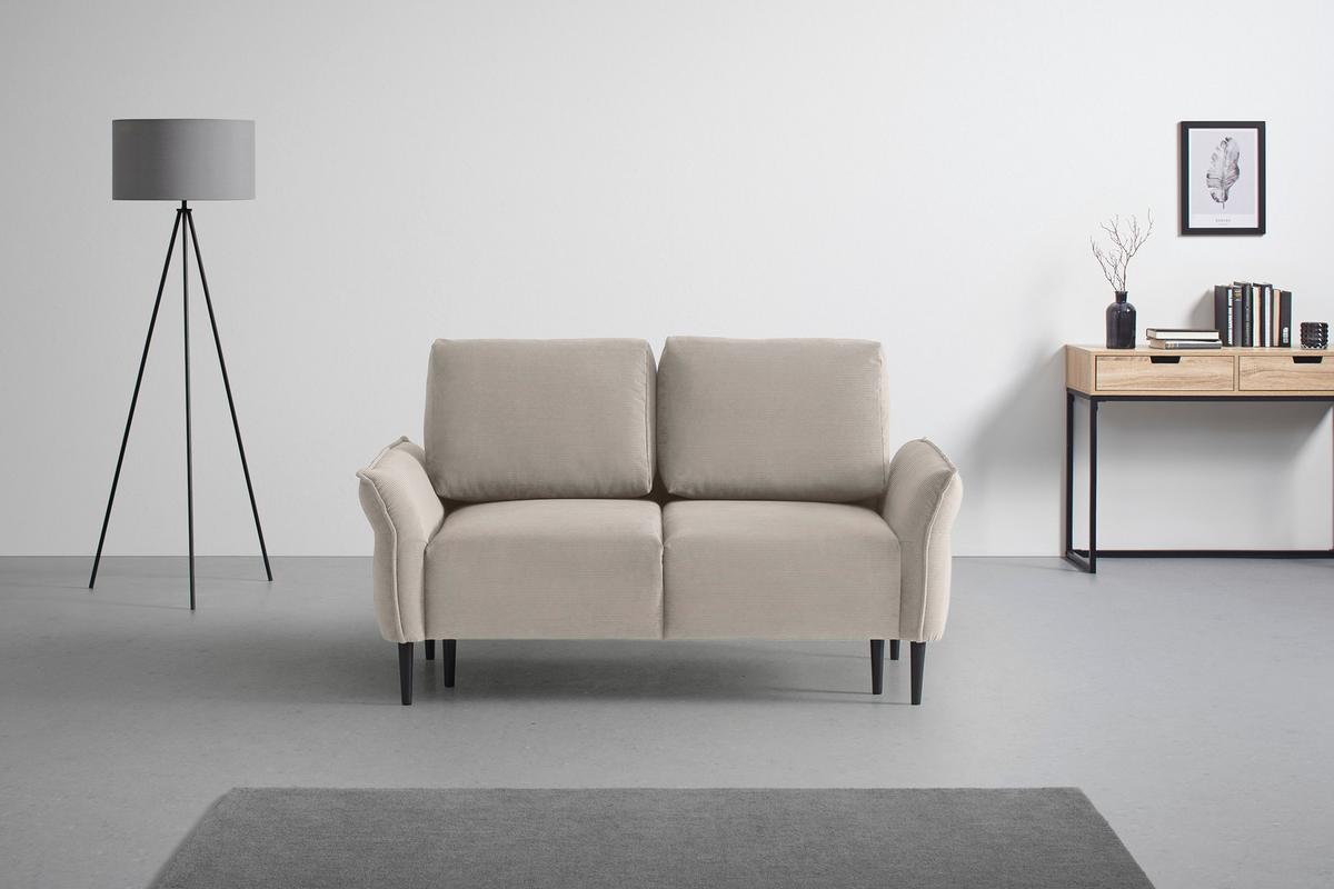 2-Sitzer-Sofa Custom Dunkelgrün - Taupe/Dunkelgrün, MODERN, Holz/Textil (150/85/92cm) - Mömax