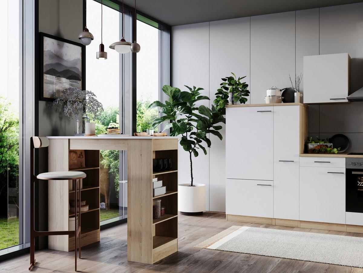 Barska Miza Merle, Barva Hrasta, Bela, 103x50cm - barve hrasta/bela, Design, leseni material (103/50/115cm) - Respekta