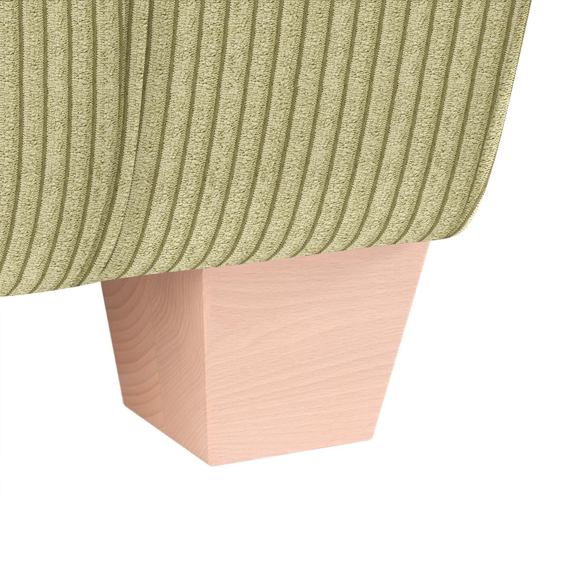 2-Sitzer-Sofa Devado Limette Cord - Limette/Naturfarben, Holz/Textil (190/70-85/95cm) - Mömax