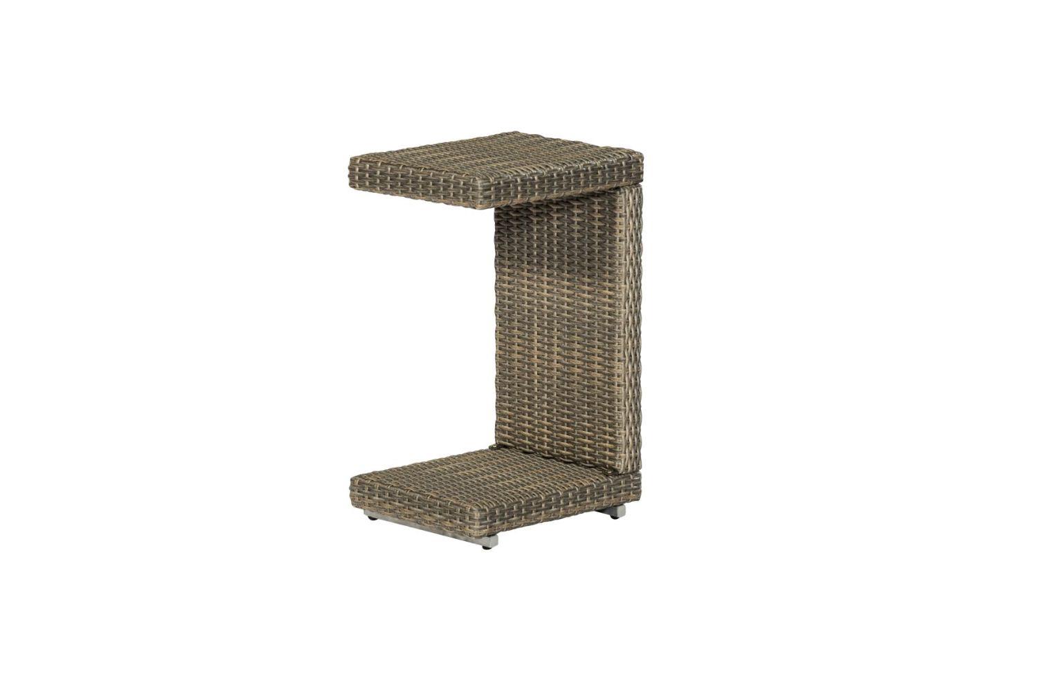 Gartenbeistelltisch Andalusia ca. 33x64x42 cm Grau - Grau, ROMANTIK / LANDHAUS, Kunststoff/Metall (33/64/42cm) - Gardenson