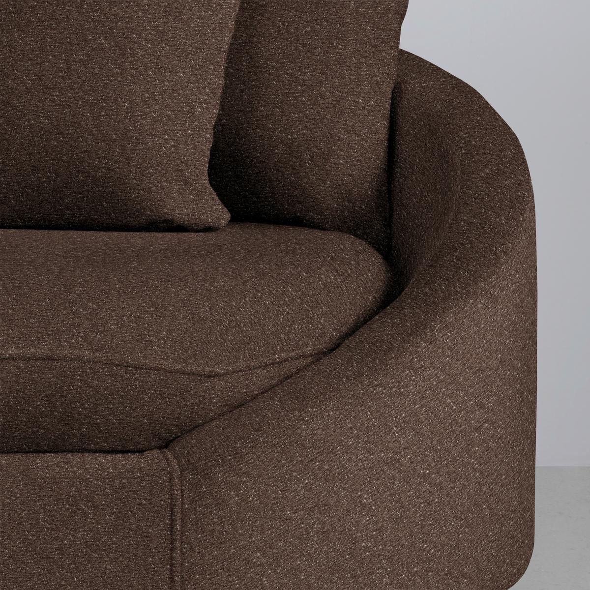 Ecksofa Axel Braun - Schwarz/Braun, MODERN, Textil/Metall (250/87/291cm) - Mömax