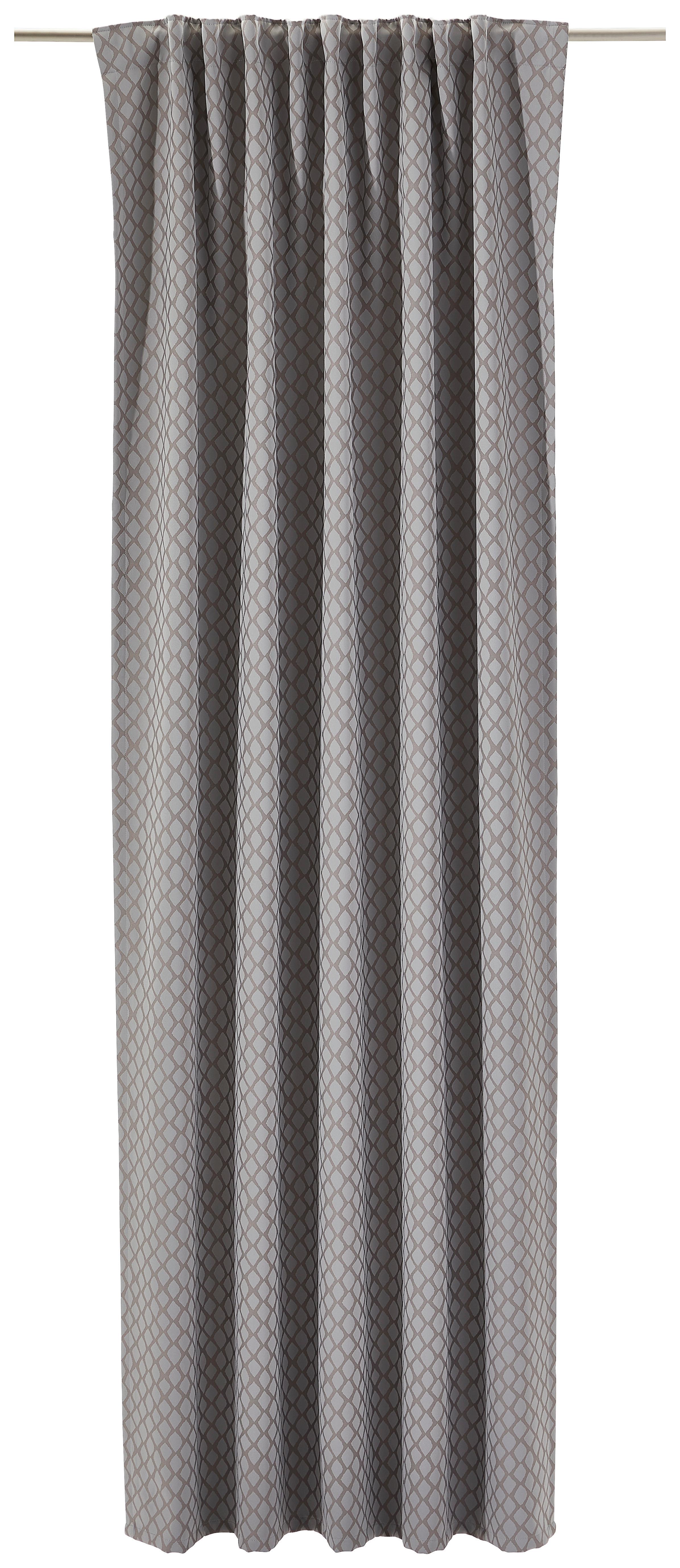 ZASŁONA GOTOWA LUNA - szary, Konventionell, tkanina (140/245cm) - Dieter Knoll