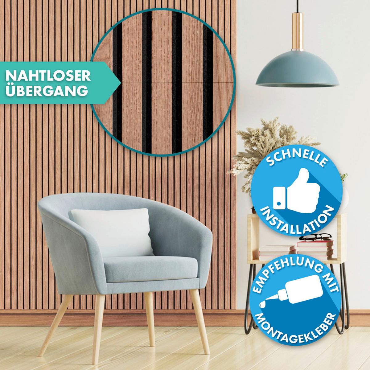 Akustikpaneel Eichefarben - Eichefarben, Basics, Holzwerkstoff (60/60cm) - Floordirekt