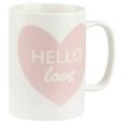 Kaffeebecher Unicorn in Weiß, ca. 350ml - Rosa/Weiß, LIFESTYLE, Keramik (8/11cm) - MODERN LIVING