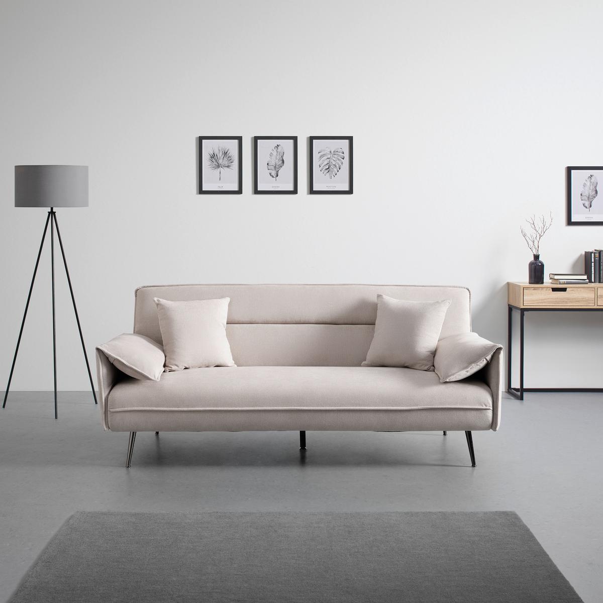 Canapea extensibila LANA - bej, Modern, lemn/textil (193/117/25,5cm) - Bessagi Home