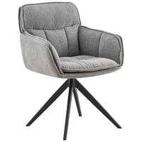 KRZESŁO Z PODŁOKIETNIKAMI CODY - czarny/szary, Design, metal/tkanina (62/86/65cm) - Hom`in