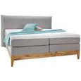 Boxspringbett in Grau ca. 180x200cm - Eichefarben/Grau, KONVENTIONELL, Holz/Textil (180/200cm) - Premium Living Boxspringbett in Grau ca. 180x200cm - Eichefarben/Grau, KONVENTIONELL, Holz/Textil (180/200cm) - Premium Living
