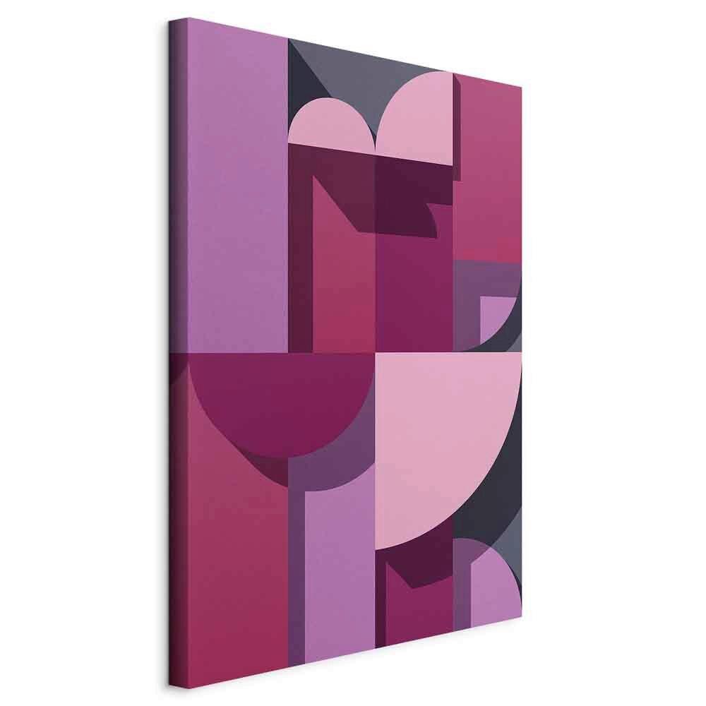 Slika Na Platnu Abstract Home - pink/barve bezga, Basics, tekstil/leseni material (40/60/1,2cm) - artgeist