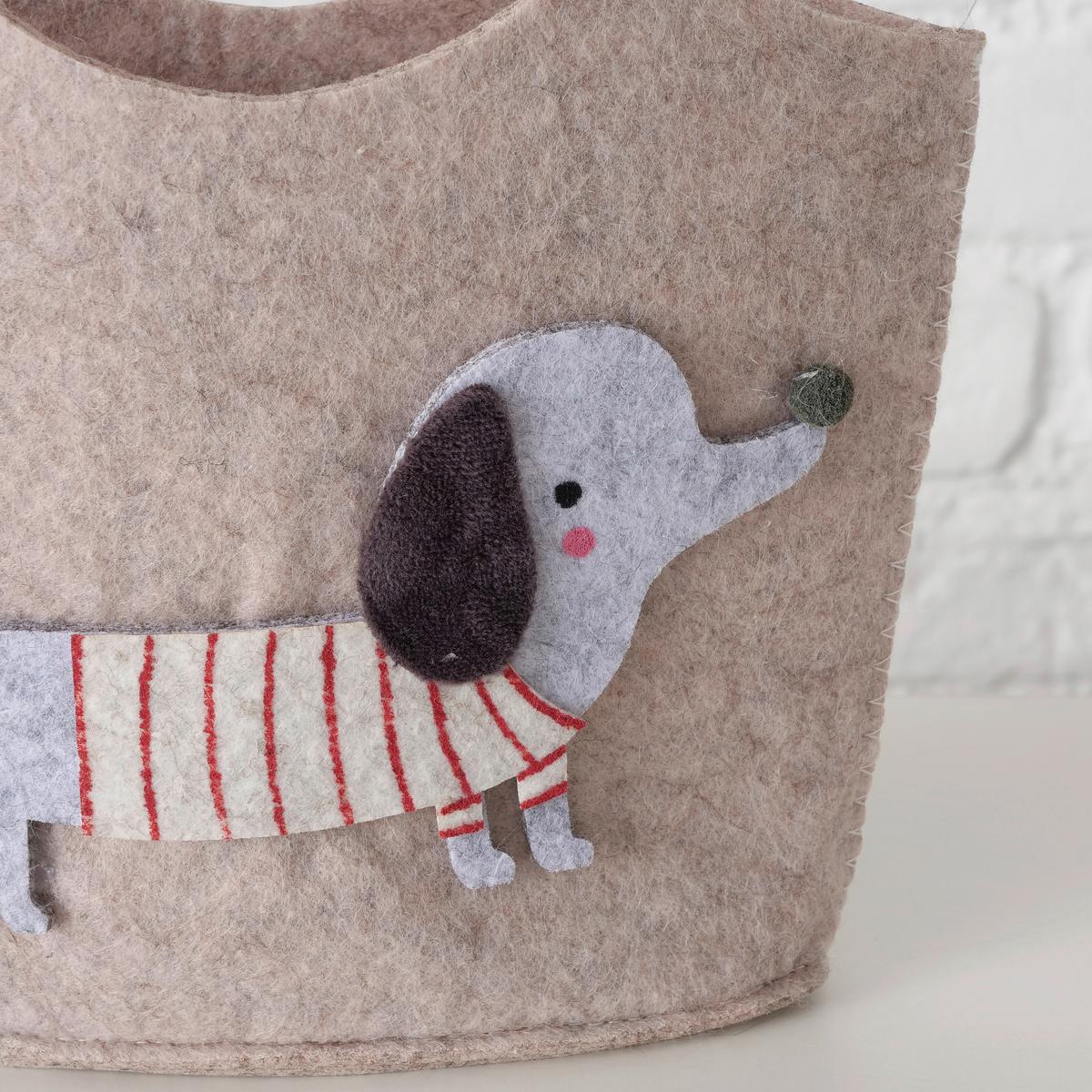 Ajándéktasak Barney - bézs, Konventionell, textil (20/5/20cm) - Modern Living