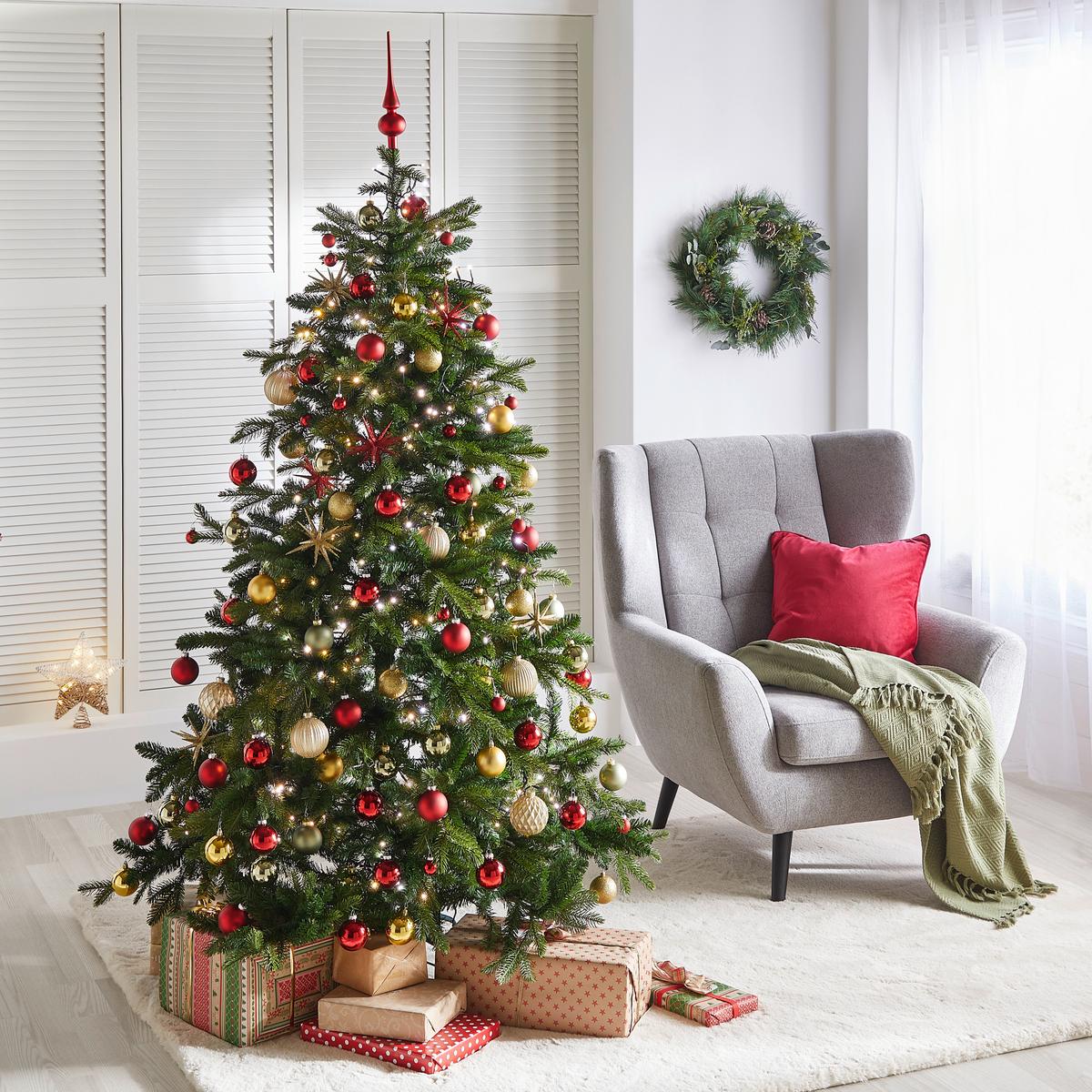 Karácsonyfagömbszett Noel - piros, Basics, Üveg (6cm) - Modern Living