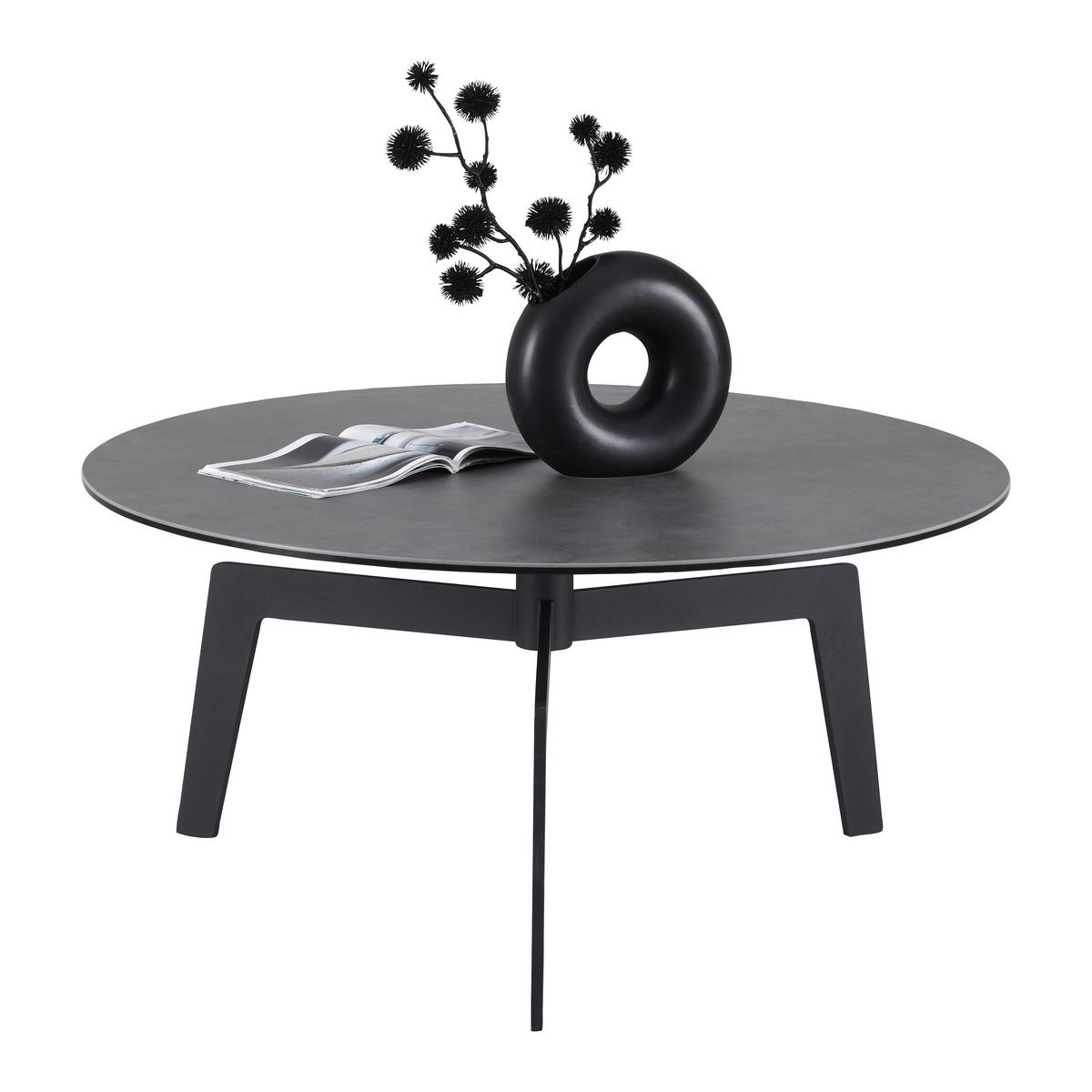 Couchtisch Buena Vista Anthrazit/Schwarz - Anthrazit/Schwarz, MODERN, Glas/Keramik (80/80/38cm) - Premium Living