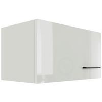 Küchenoberschrank in Lichtgrau Glänzend - Schwarz/Grau, MODERN, Holzwerkstoff/Metall (60/32/32cm) - FlexWell