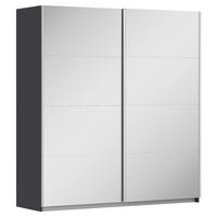 Ormar S Kliznim Vratima Subito - boje grafita/srebrne boje, Moderno, drvni materijal/metal (181/197/61cm) - Modern Living