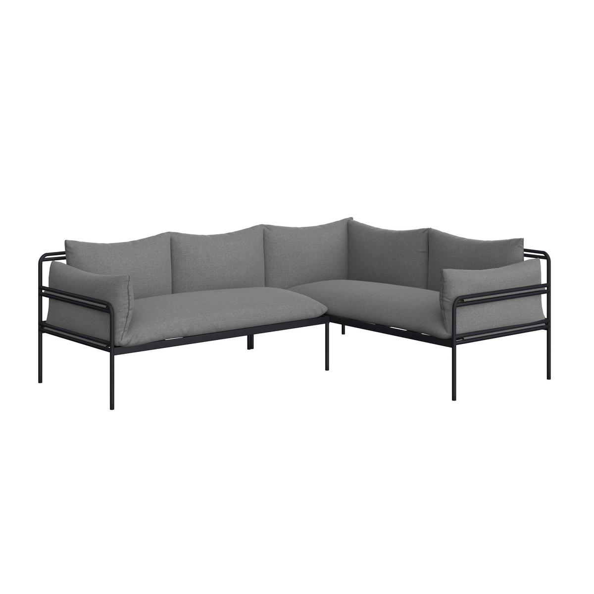 Garnitură grădină Anny - antracit/gri, Modern, sticlă/metal (218/69/76cm) - Bessagi Garden