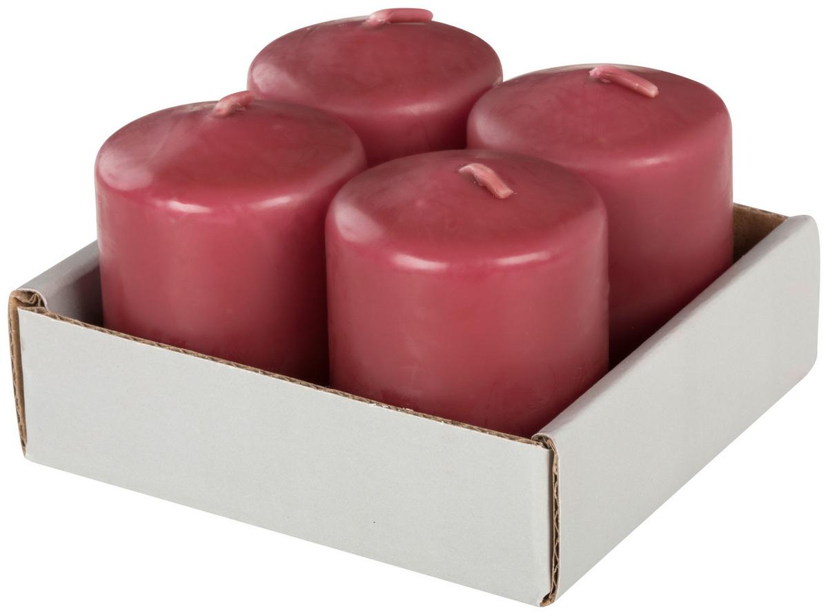 Velika Sveča Katrinja - roza/rdeča, parafin (3,8/5cm) - Modern Living
