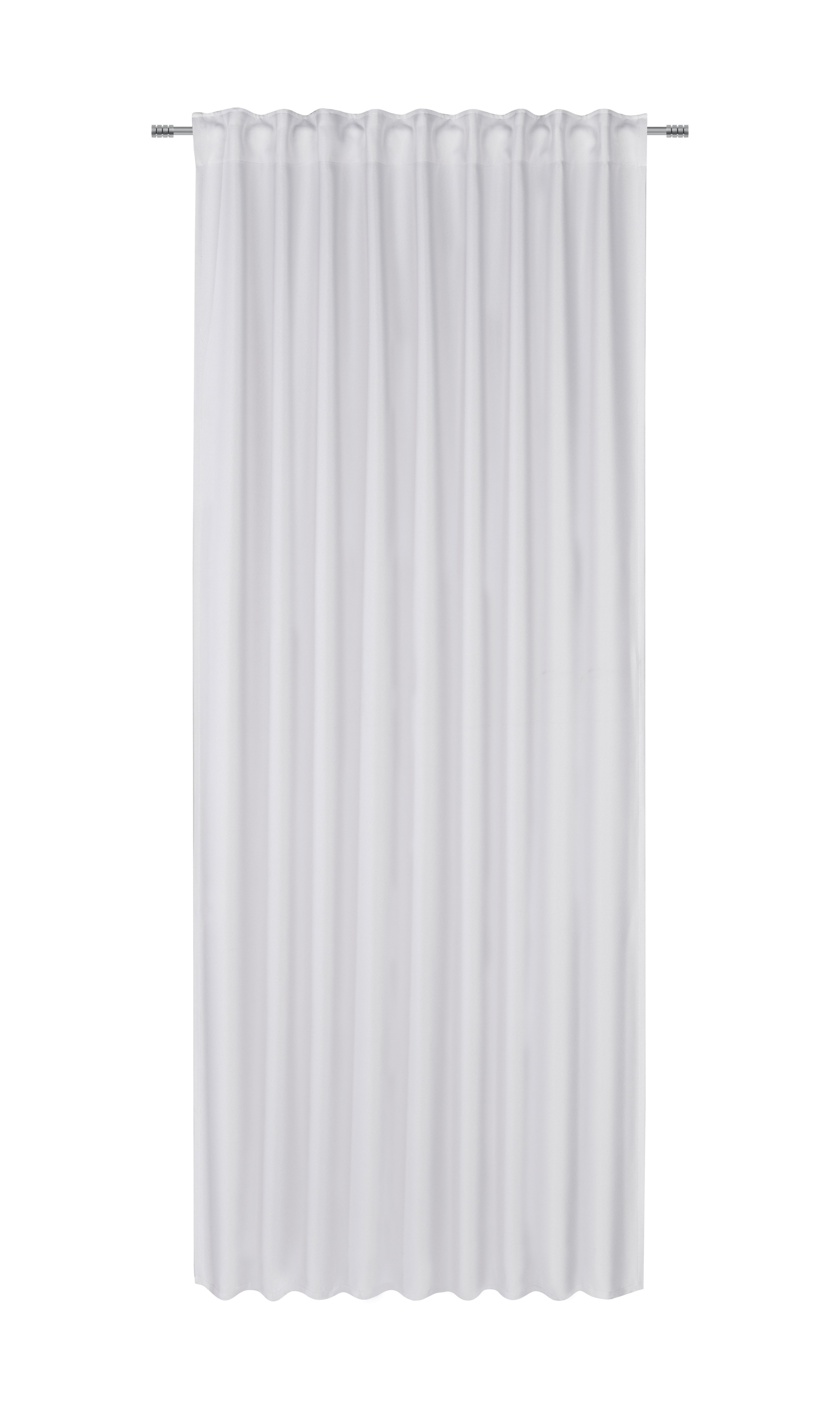 Verdunkelungsvorhang Roman in Weiß ca. 135x255cm - Weiß, MODERN, Textil (135/255cm) - Premium Living
