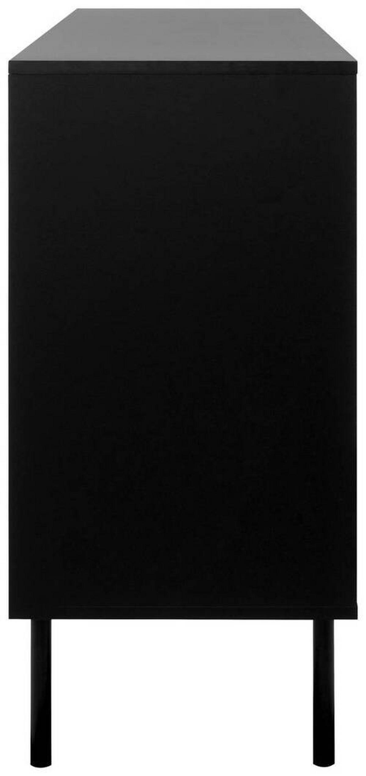 Tálalószekrény Lucca - fekete/többszínű, Design, faalapú anyag/fém (146/81/40cm) - MID.YOU