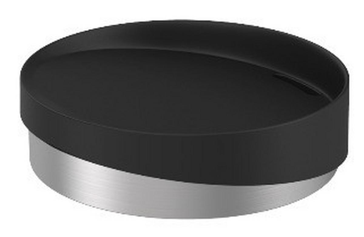 Seifenschale Chris in Schwarz - Schwarz, Modern, Kunststoff/Metall (11/3cm) - Premium Living