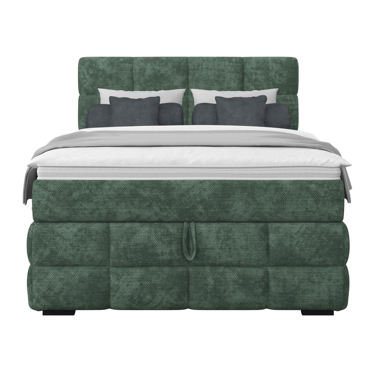 PAT BOX VEGA - verde, Trend, lemn/textil (140/200cm) - Modern Living