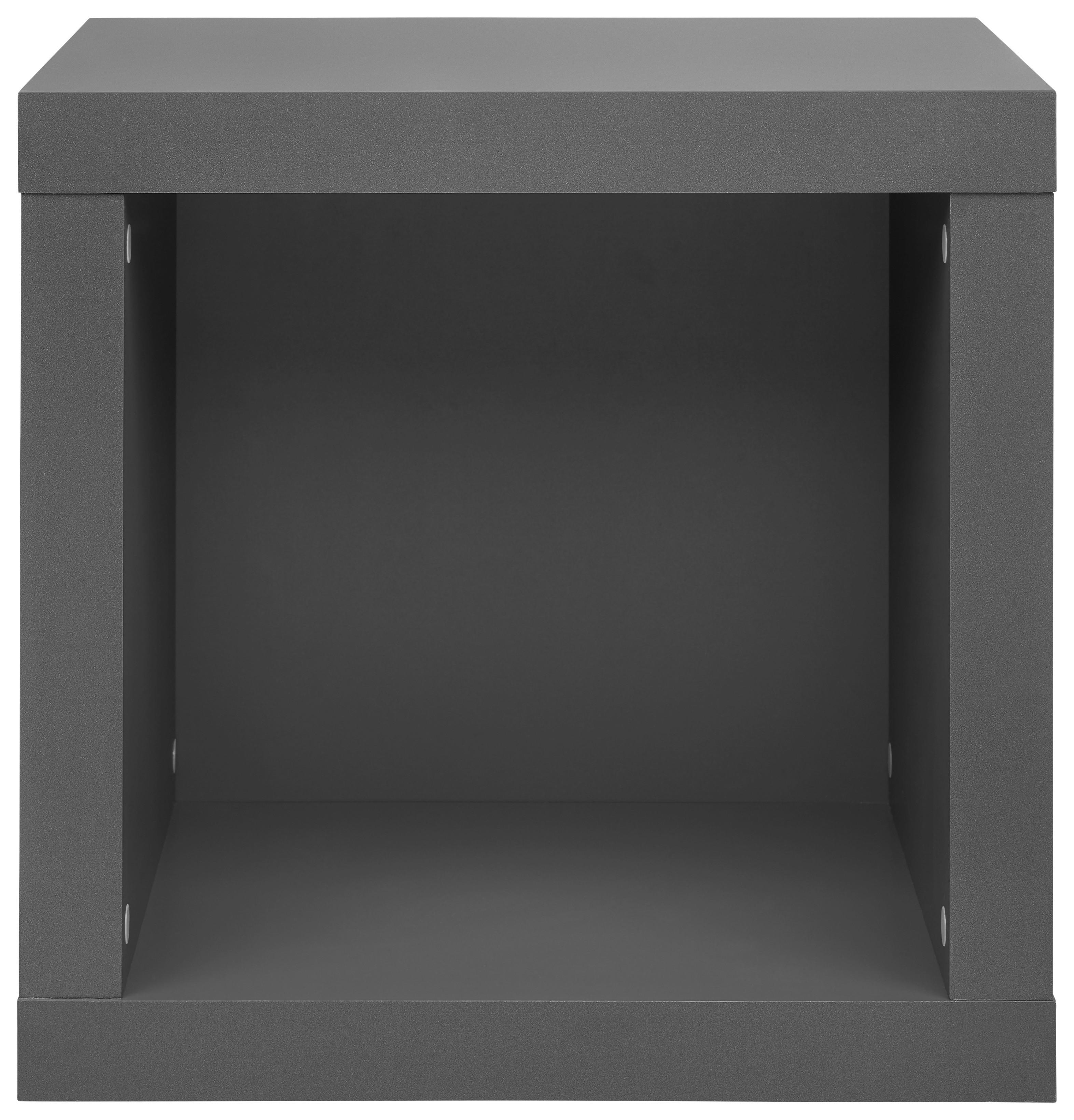 Beistelltisch in Grahpitfarben - Graphitfarben/Alufarben, Modern, Holzwerkstoff/Kunststoff (44/44/35cm) - Mömax