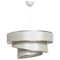 LAMPA WISZĄCA COUPER - beżowy/kolor srebrny, Design, tworzywo sztuczne/metal (40/72cm) - P & B