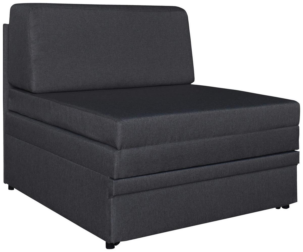 Fotelja Na Razvlačenje Cosmo - tamno siva/crna, Moderno, drvni materijal/drvo (90/87/98cm) - Best Price