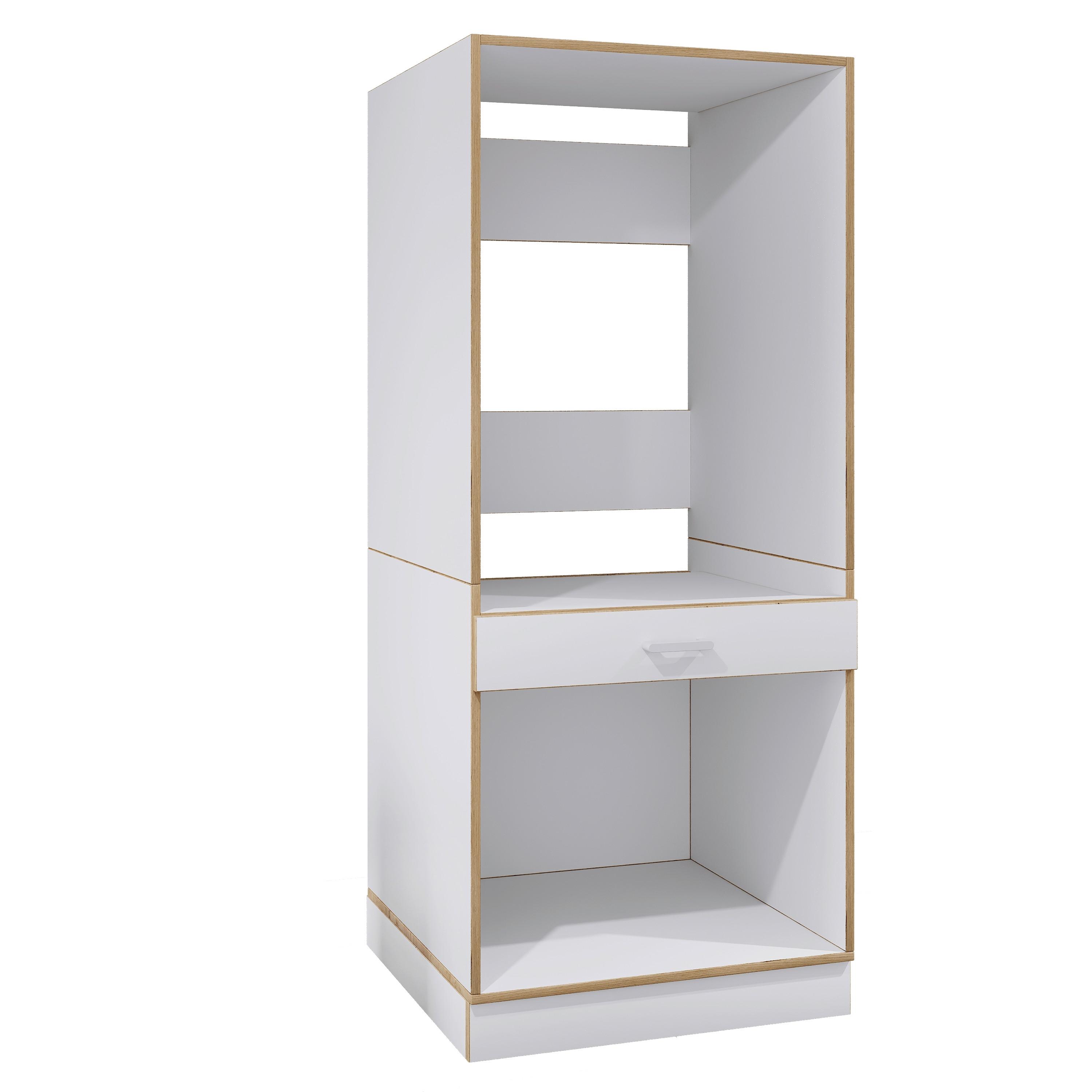 Waschmaschinenschrank Rislo - Honigeiche/Weiss, Trend, Holzwerkstoff/Kunststoff (67/162/68cm) - MID.YOU