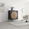 HÖG BYRÅ HONG KONG -EXKLUSIV- - svart/guldfärgad, Lifestyle, metall/trämaterial (100/113/37,5cm) - Mömax