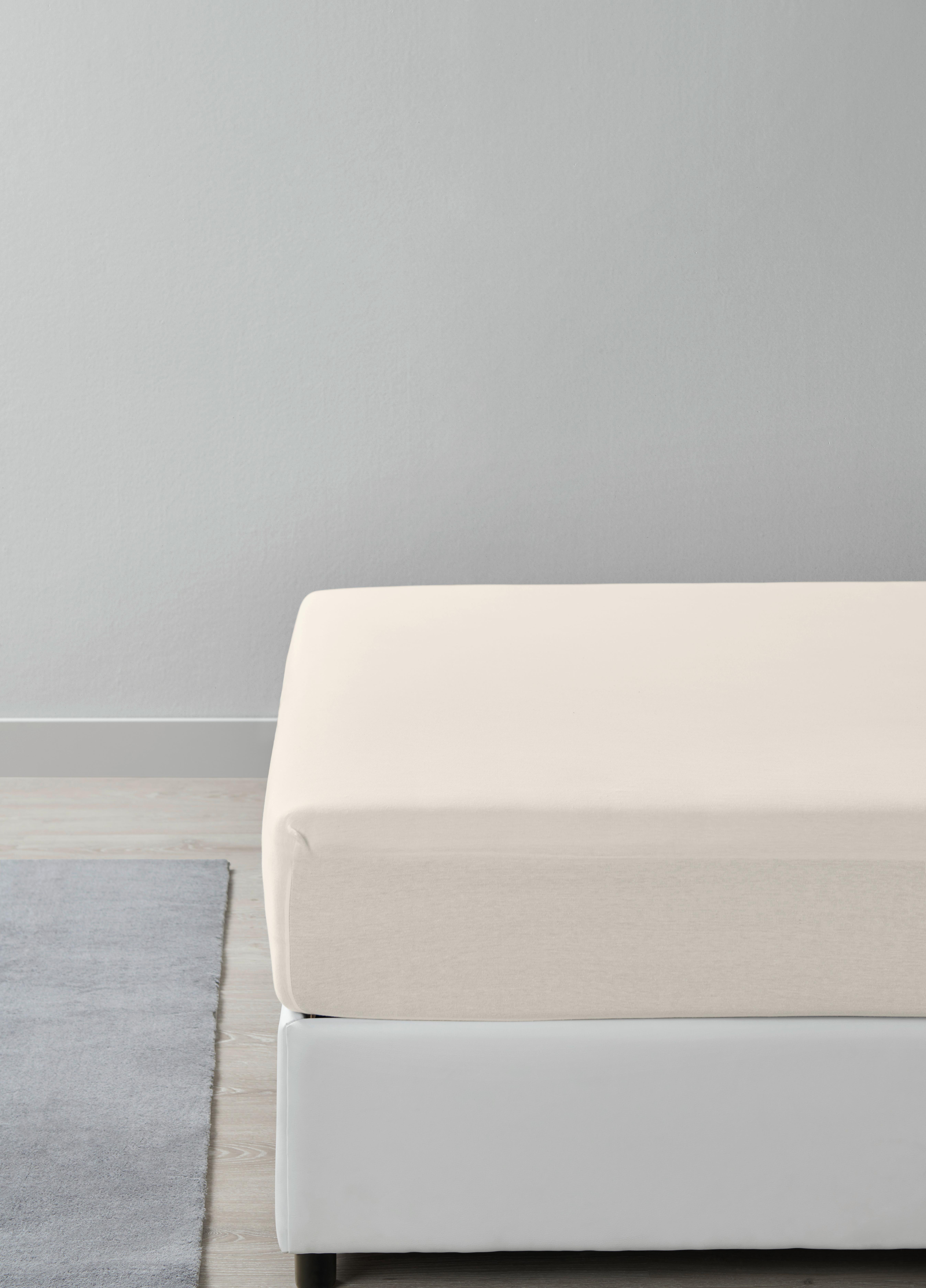 Fixleintuch Basic Naturfarben ca. 90-100/200cm - Naturfarben, Modern, Textil (90/200cm) - Modern Living