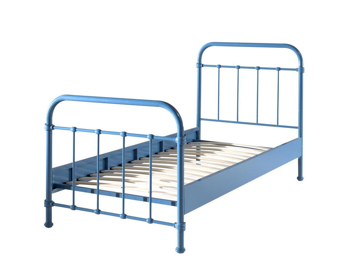 Kinder-/Juniorbett New York ca. 90x200 cm Blau - Blau, ROMANTIK / LANDHAUS, Holzwerkstoff/Metall (90/200cm) - MID.YOU